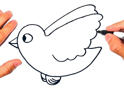 Cómo dibujar un Pájaro Fácil | Dibujo de Pájaro