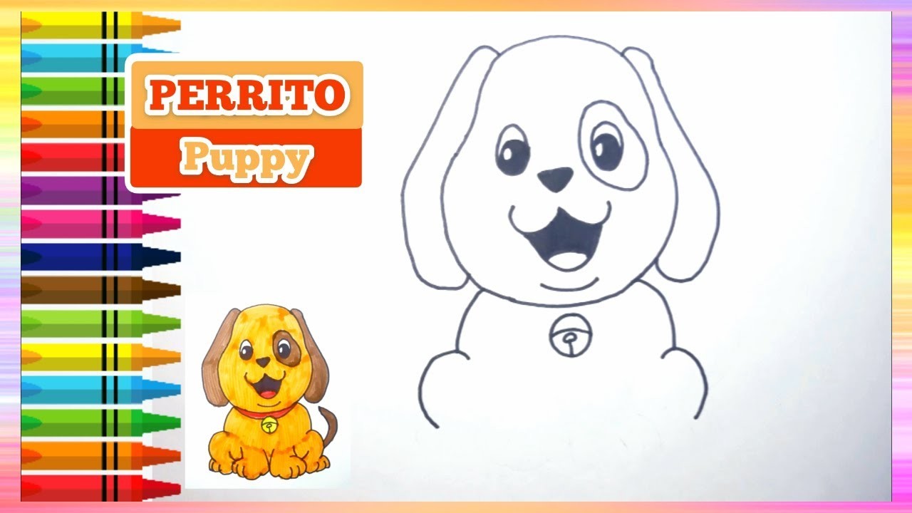 Como dibujar un PERRO paso a paso | Dibujo de Perrito | How to draw a PUPPY step by step | Draw DOG