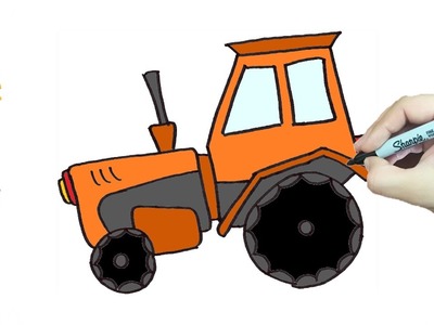 Como dibujar un Tractor | Dibujos faciles