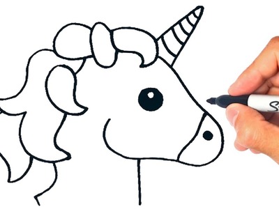 Cómo dibujar un Unicornio Kawaii Paso a Paso