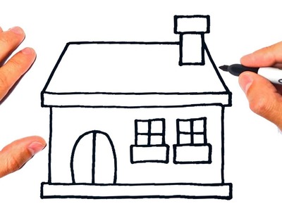 Como dibujar una Casa | Dibujo Fácil y Rápido de una Casa