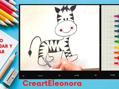 Como dibujar una cebra ????| aprende los animales | dibujos para niños Dibujando paso a paso Fácil
