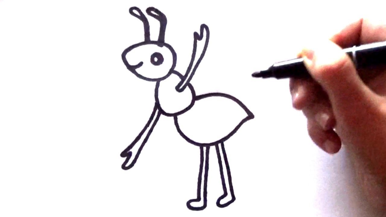 Cómo dibujar una Hormiga paso a paso y fácil | Dibujo de Hormiga