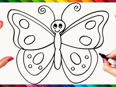 Cómo Dibujar Una Mariposa Fácil ???? Dibujo De Mariposa Paso A Paso