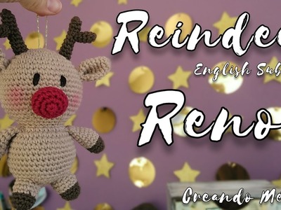 How to crochet Christmas Reindeer amigurumi. Cómo hacer Reno Navideño tejido a crochet paso a paso