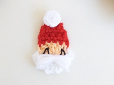 Papa Noel adorno navideño tejido a Crochet