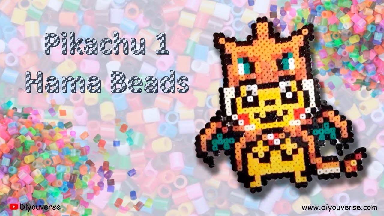 ???? Pikachu Cosplay de Charizard Hama Beads ????- Pikachu Pixel Art - DiYouVerse