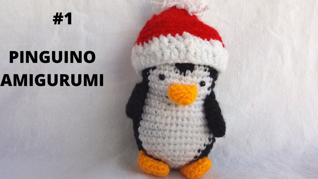 Pingüino amigurumi tejido a crochet.  PARTE 1