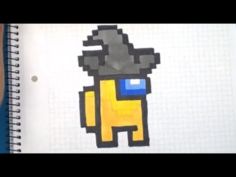 Pixel Art hecho a Mano Among Us. Handmade Pixel Art Among Us