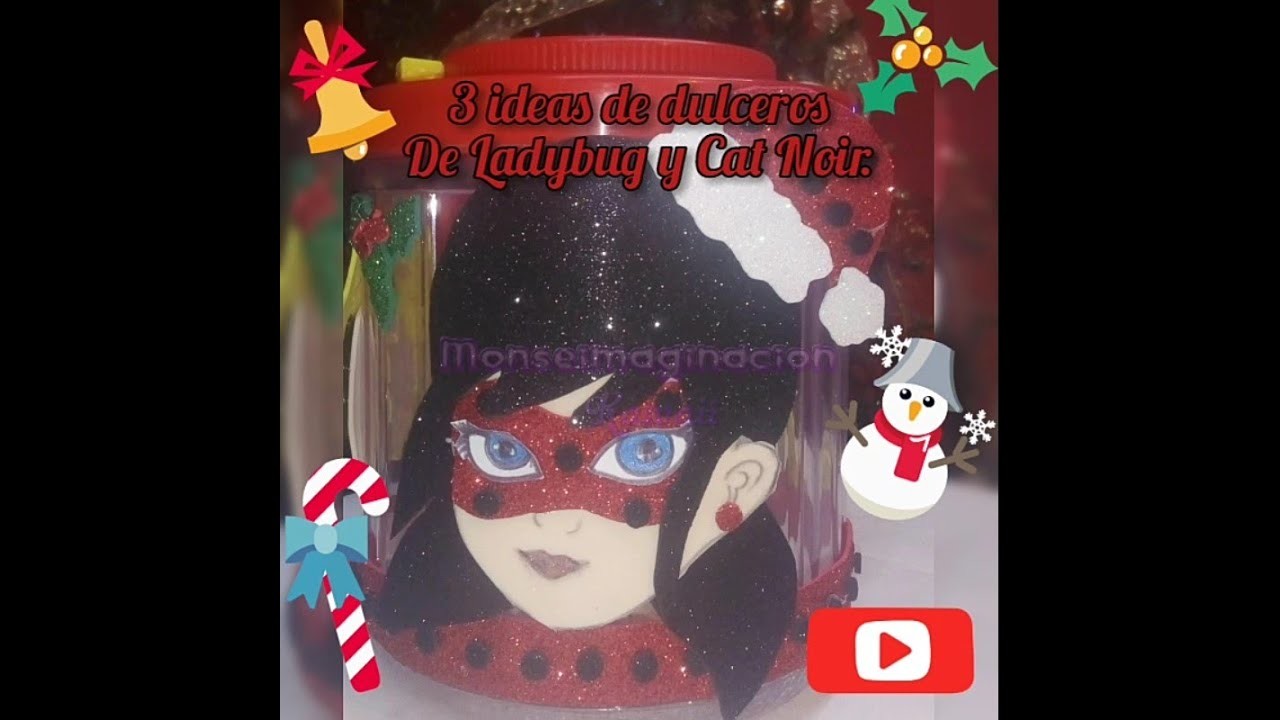 3 Ideas de Dulceros Navideños de Ladybug y Cat Noir con Bombonsina.