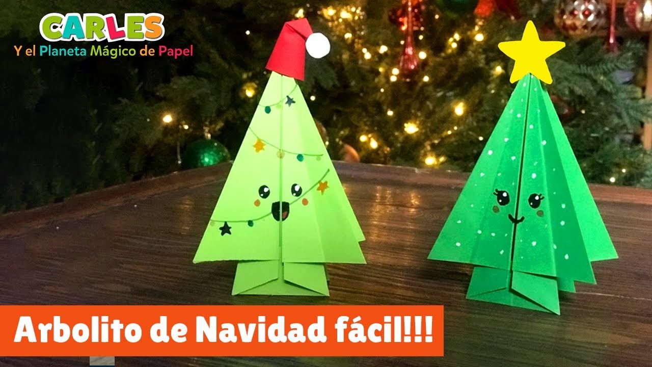 Árbol de Navidad super fácil!!!. Christmas Tree Kawaii Origami