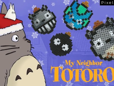 Asi se hacen estas esferas de navidad! Esferas de navidad de Mi vecino Totoro - Hama Beads.Pixel Art