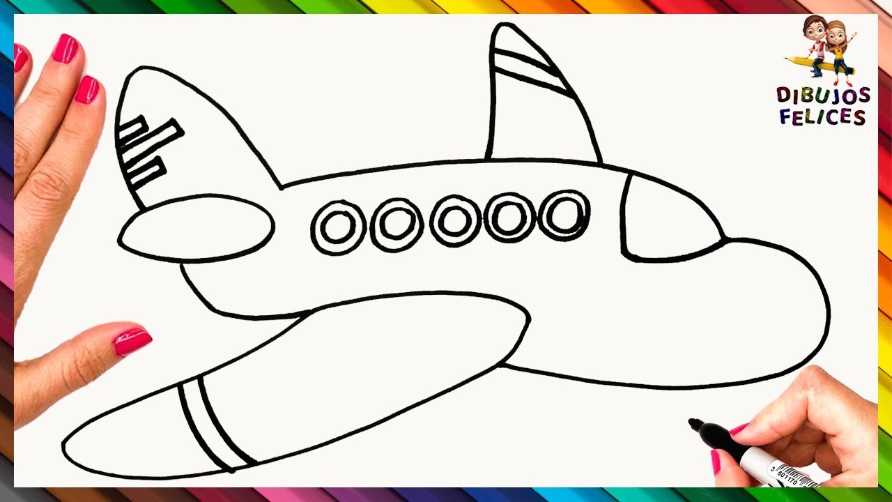 Cómo Dibujar Un Avion Paso A Paso ✈️ Dibujo De Avion