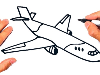 Cómo dibujar un Avion paso a paso | Dibujo de Avion