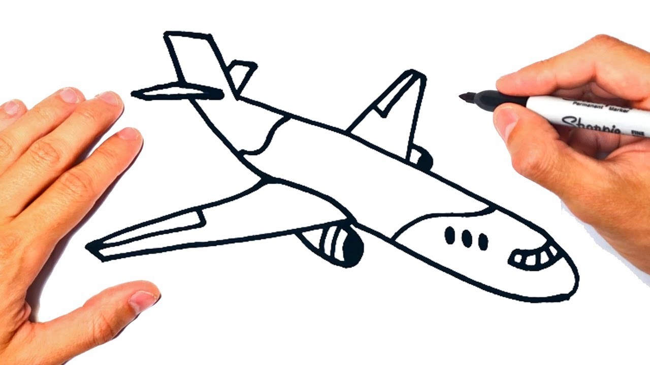 Cómo dibujar un Avion paso a paso | Dibujo de Avion