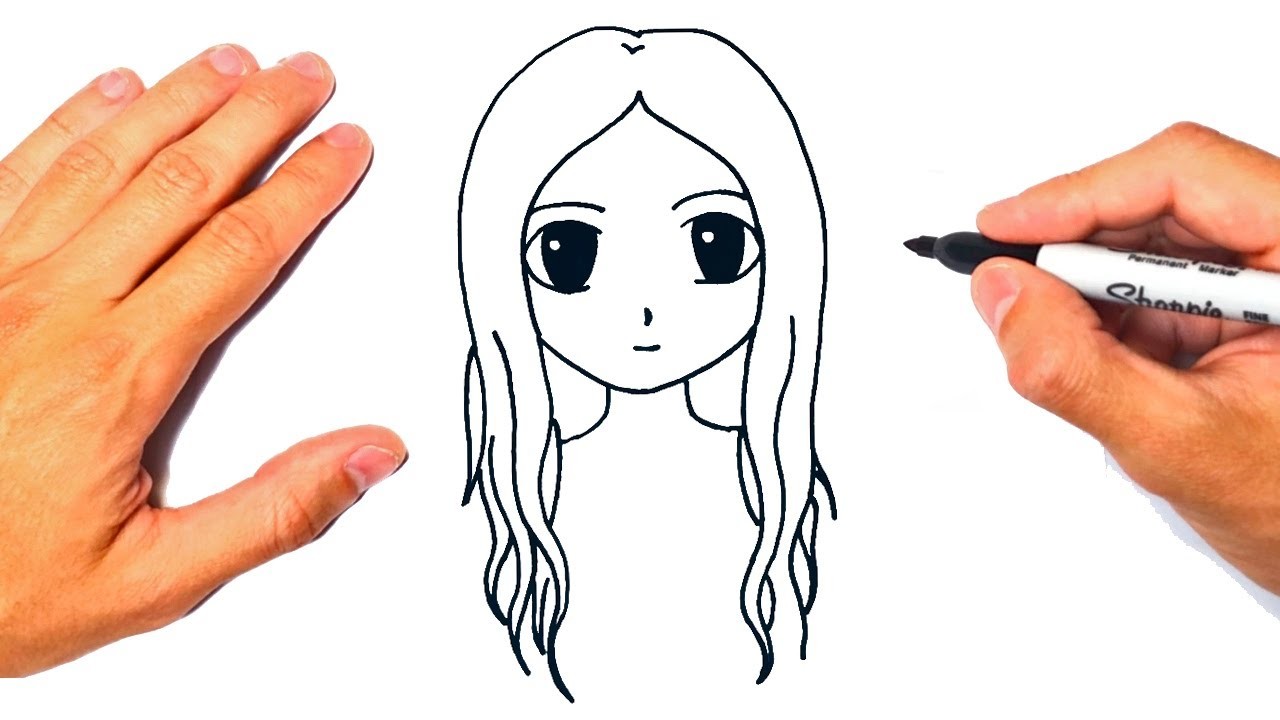 Cómo dibujar un Chica Anime Paso a Paso | Dibujar Anime