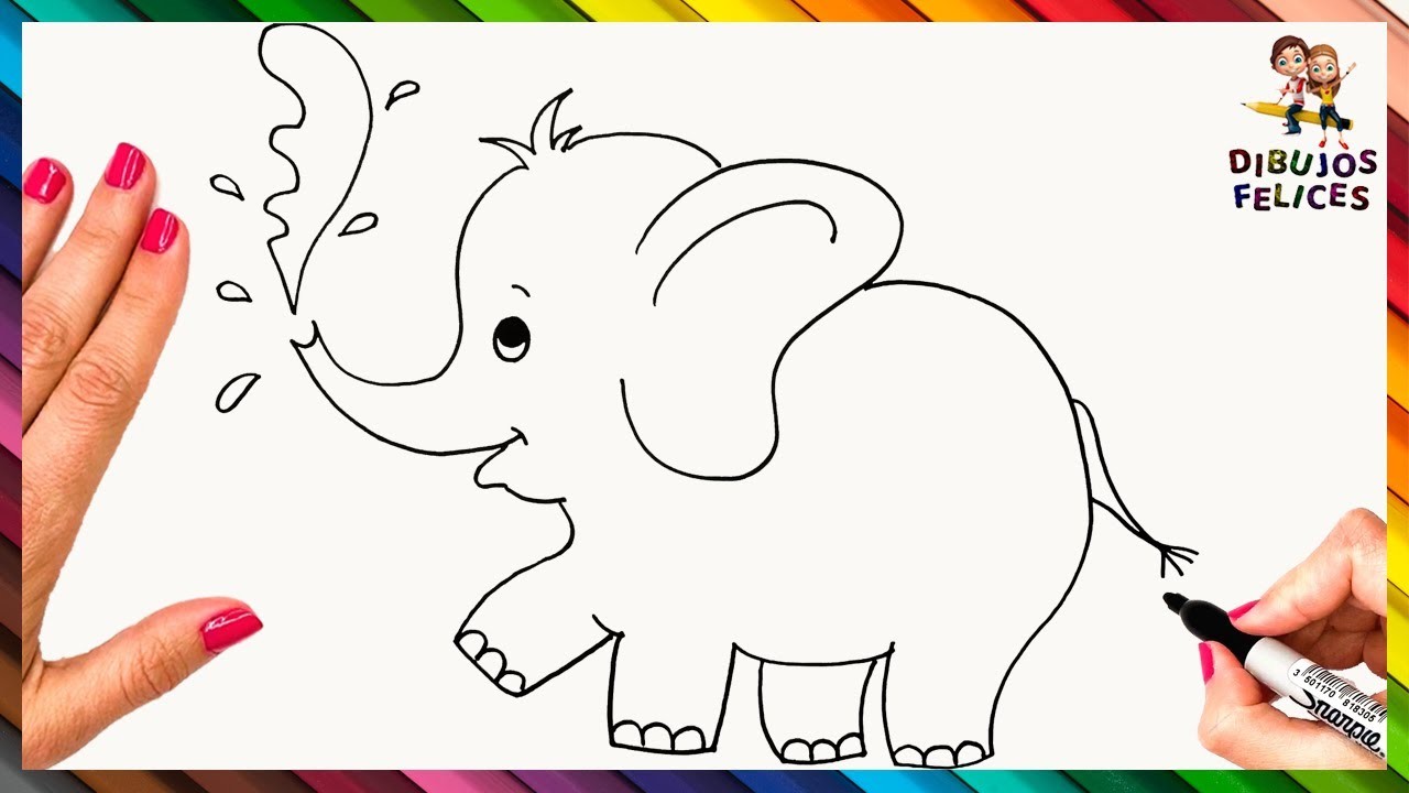 Cómo Dibujar Un Elefante Paso A Paso ???? Dibujo De Elefante