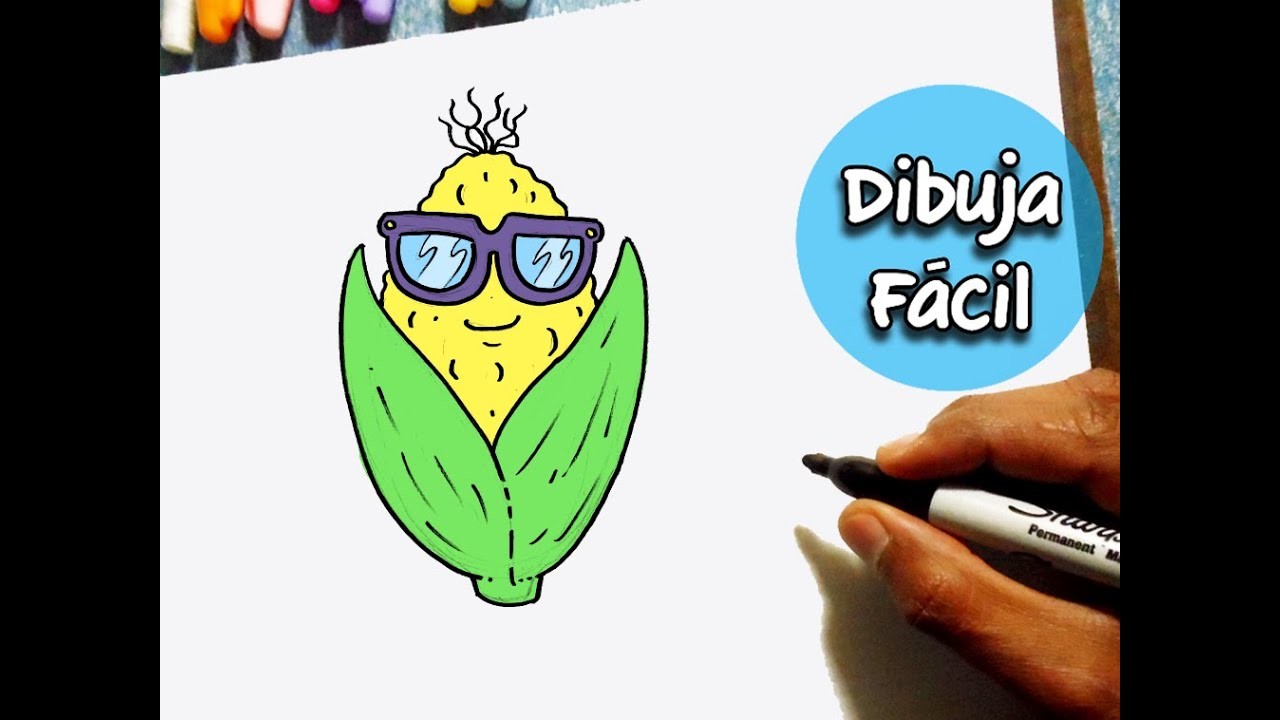 Como Dibujar un Elote Genial Paso a Paso | How to Draw a Cool Corn KAWAII