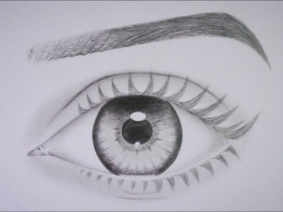 Cómo dibujar un ojo realista y cejas Paso a Paso | How to draw a realistic eye