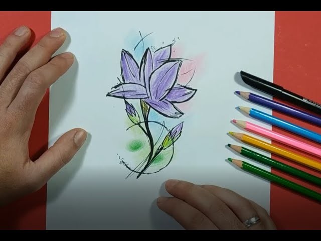 Como dibujar una flor ???? paso a paso 22 | How to draw a flower ???? 22