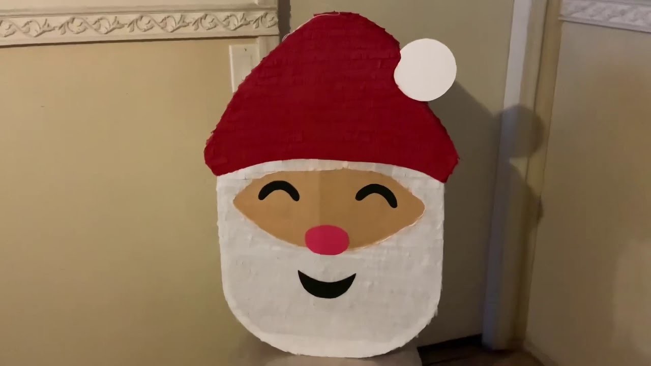 ????‍????Como Hacer piñata de cara de Santa claus facil paso a paso(Christmas Santa claus piñata diy)
