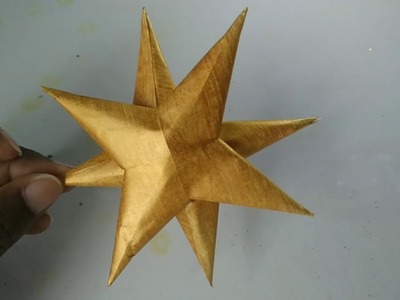 Cómo hacer una estrella de papel fácil para Navidad. DIY One Minute Paper Star Christmas Ornaments