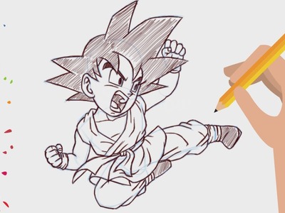Goku niño | Dragon Ball | Aprender a dibujar fácil paso a paso