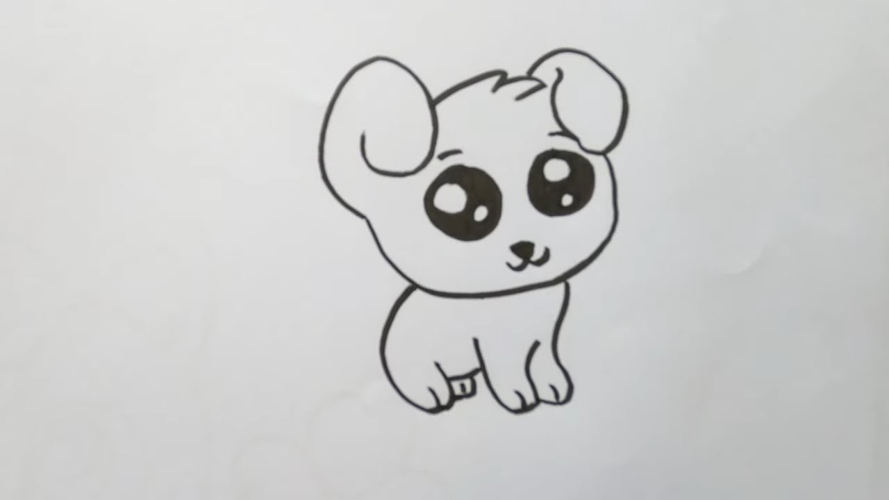 How to draw cute Dog | Dog drawing | Draw so cute | drawing tutorial | Vẽ con chó con | Vẽ con chó