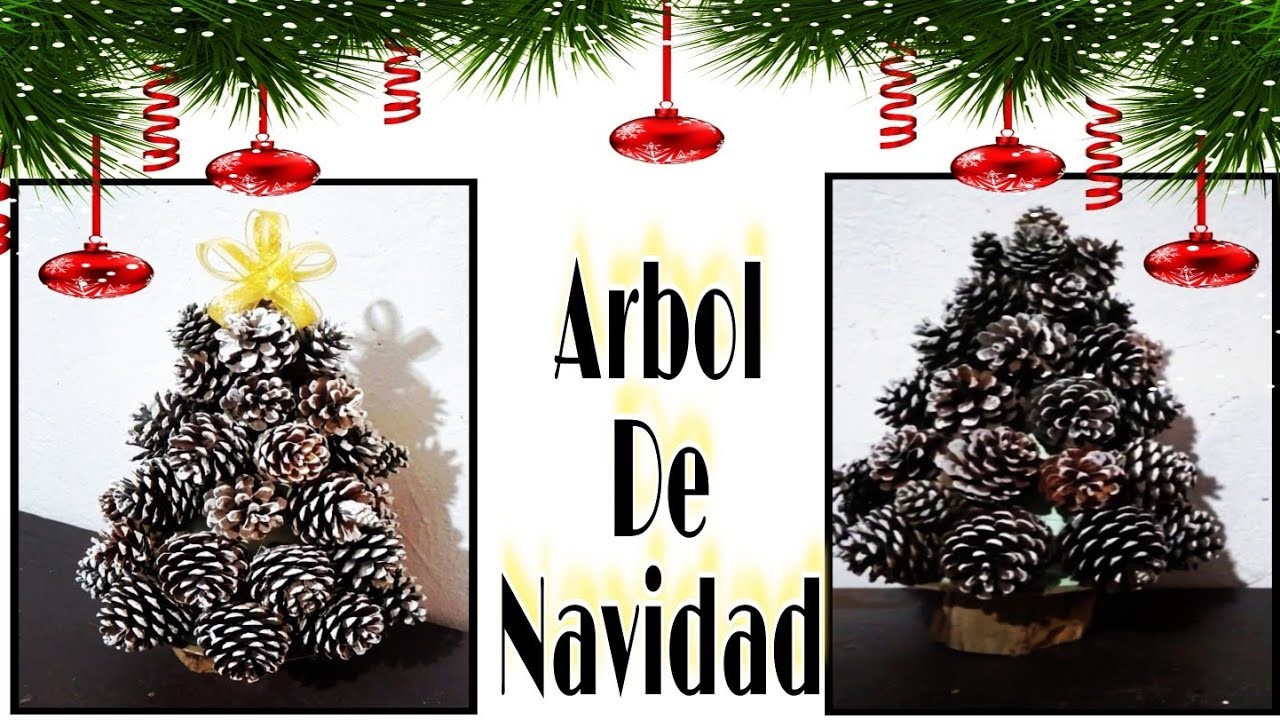 Ideas para navidad || Como hacer un árbol de navidad  con PIÑAS || DIY || Liz Peña????‍♀️