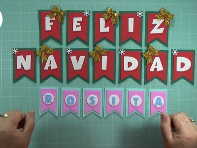 Letrero, Banner Feliz Navidad en Foami, Goma Eva, Microporoso (Handmade Craft)❤️