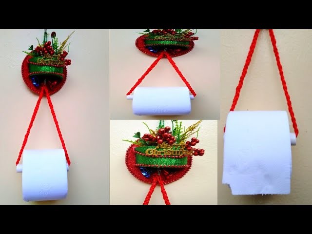 Lindo Porta Papel Higiénico Navideño.Manualidades Navideñas 2020 con reciclaje