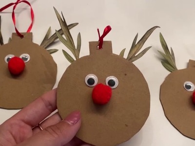 Manualidades navideñas con niños | 3 adornos navideños para hacer en casa con materiales reciclados