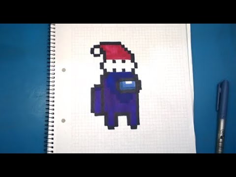 Pixel Art Hecho a Mano Among Us. Pixel Art Handmade Among Us