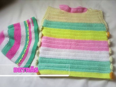 ABRIGO y GORRITO PARA NIÑA