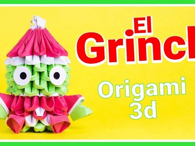 Cómo Hacer a El GRINCH de ORIGAMI 3d NAVIDAD 120 Piezas, en Español (FÁCIL) Tutorial Paso a Paso