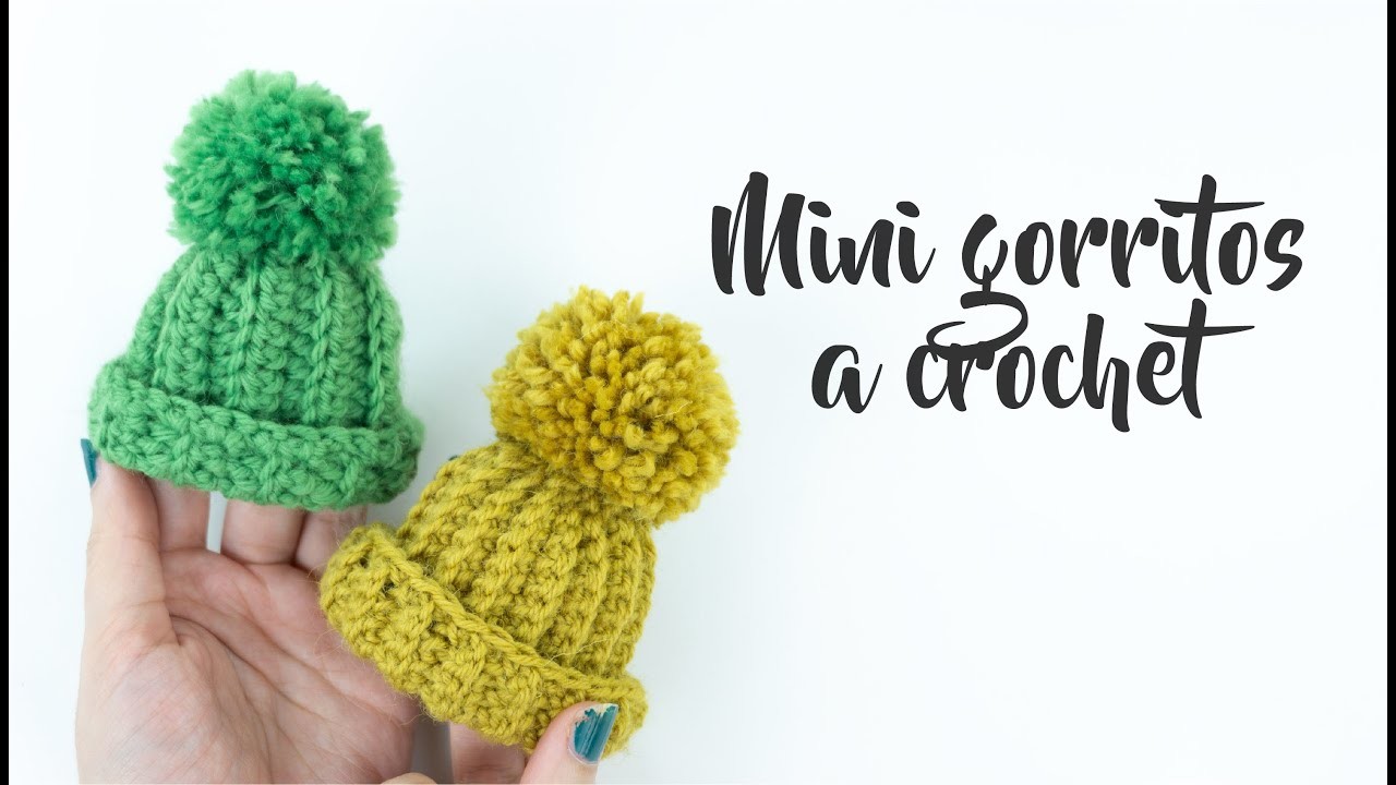 Cómo hacer un mini gorrito a crochet ¡FÁCIL Y RÁPIDO!