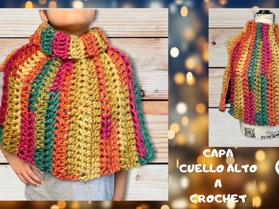 #crochetpara principiantes CAPA DE CUELLO ALTO A CROCHET PARA PRINCIPIANTES.