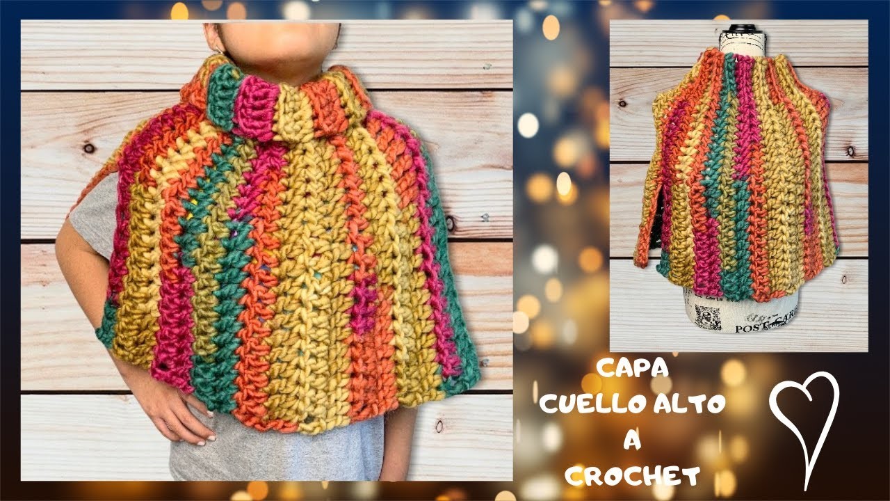 #crochetpara principiantes CAPA DE CUELLO ALTO A CROCHET PARA PRINCIPIANTES.