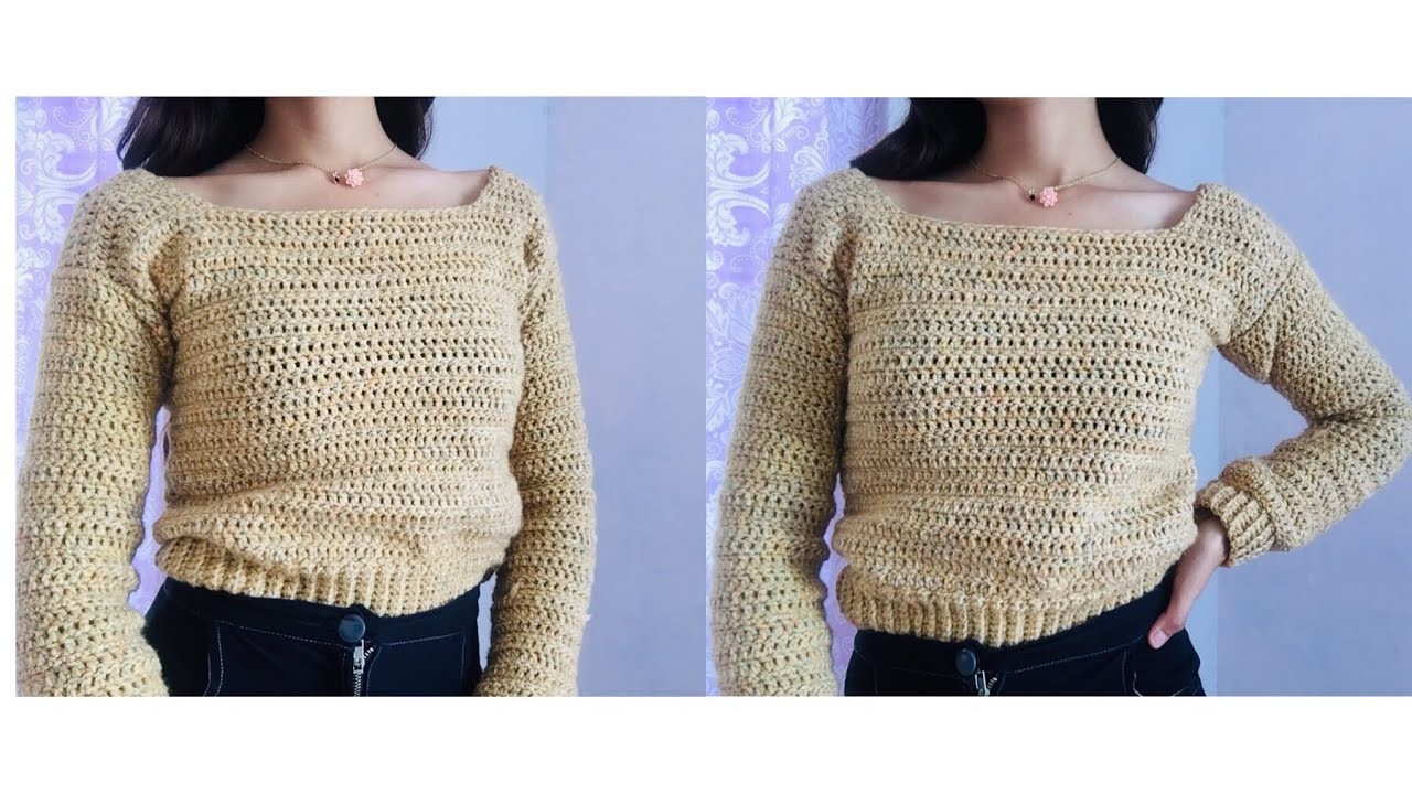 Suéter tejido a crochet paso a paso