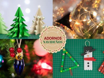 11 Adornos navideños, manualidades fáciles para Navidad | Esferas, Origami, palitos, reciclaje ????????