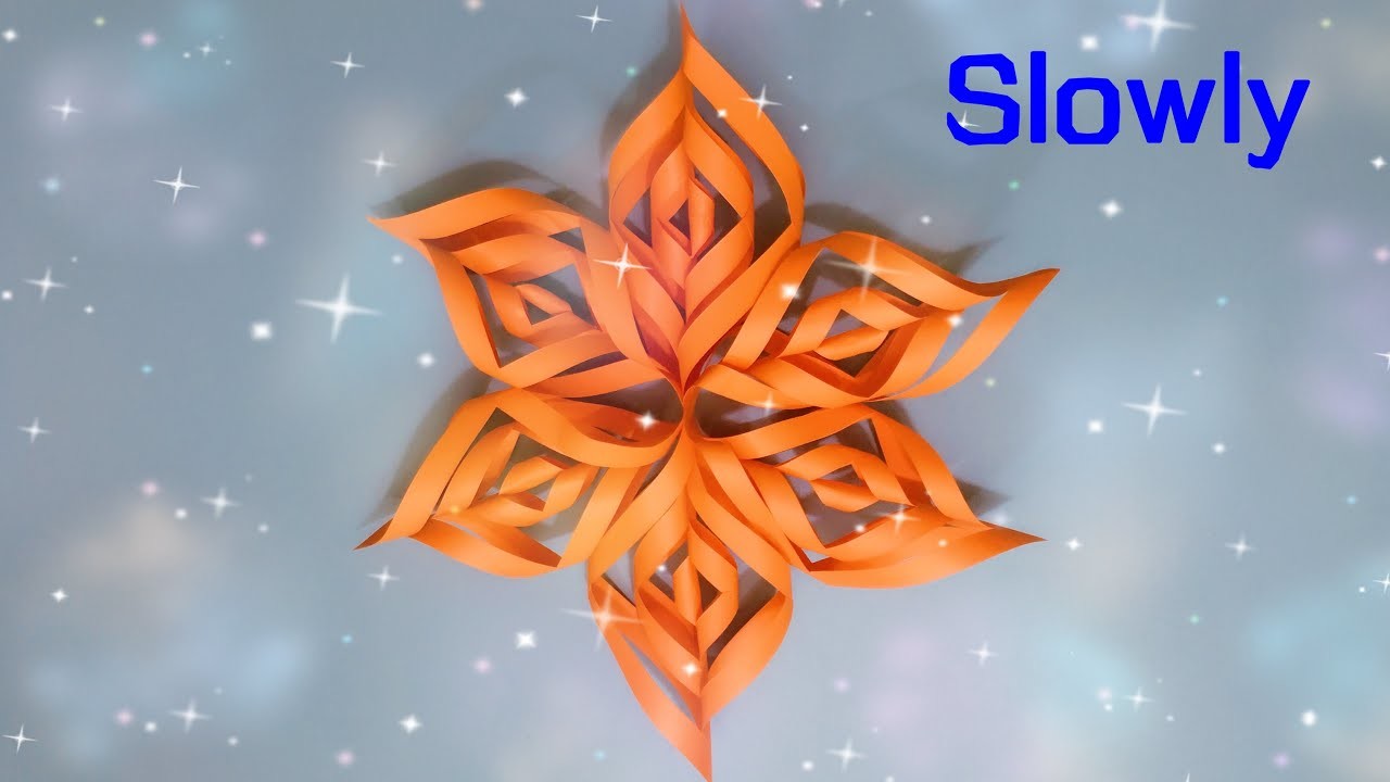 ABC TV | How To Make 3D Snowflake From Paper (Slowly) - Origami Craft Tutorial