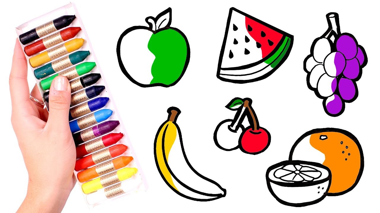 ???????? Aprendemos las FRUTAS ???????? Dibuja y Colorea para niños