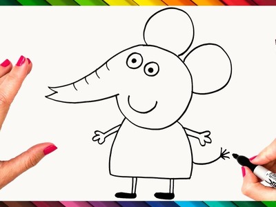 Cómo Dibujar A Emily Elephant De Peppa Pig ???? Dibujos Para Niños