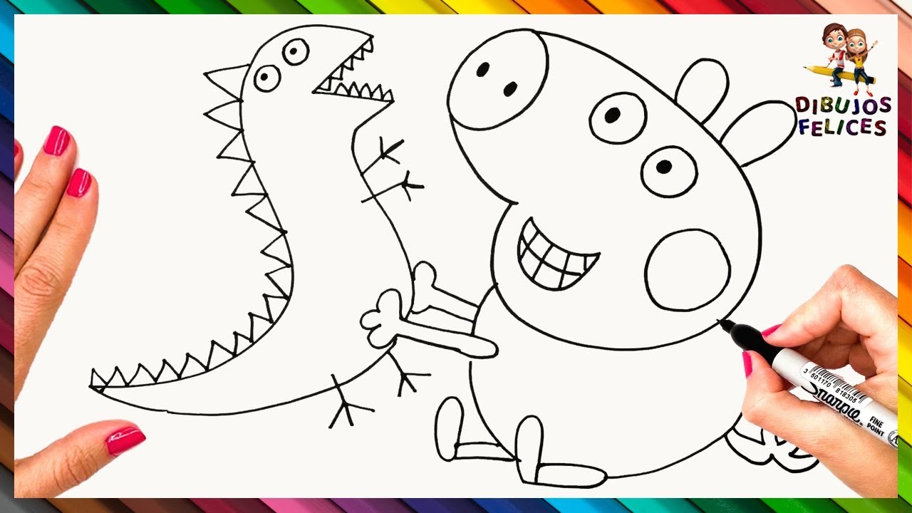 Cómo Dibujar A George Pig De Peppa Pig ???? Dibujos Para Niños