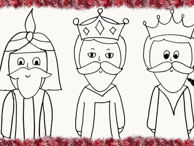 Cómo Dibujar A Los Reyes Magos Paso A Paso ???????????? Dibujos De Navidad