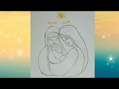 Cómo dibujar pesebre (San José ,el Niño Jesús y la Virgen María)????????????