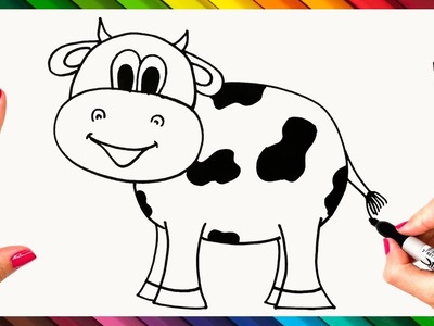 Cómo Dibujar Una Vaca Paso A Paso ???????? Vaca Dibujo