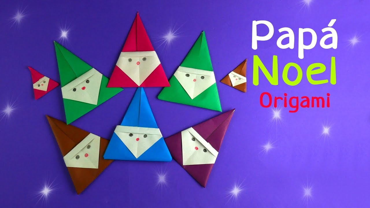 Cómo hacer origami de Papá Noel [manualidades navideñas]