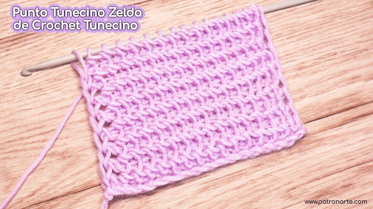 Cómo Tejer el Punto Tunecino Zelda de Crochet Tunecino Paso a Paso