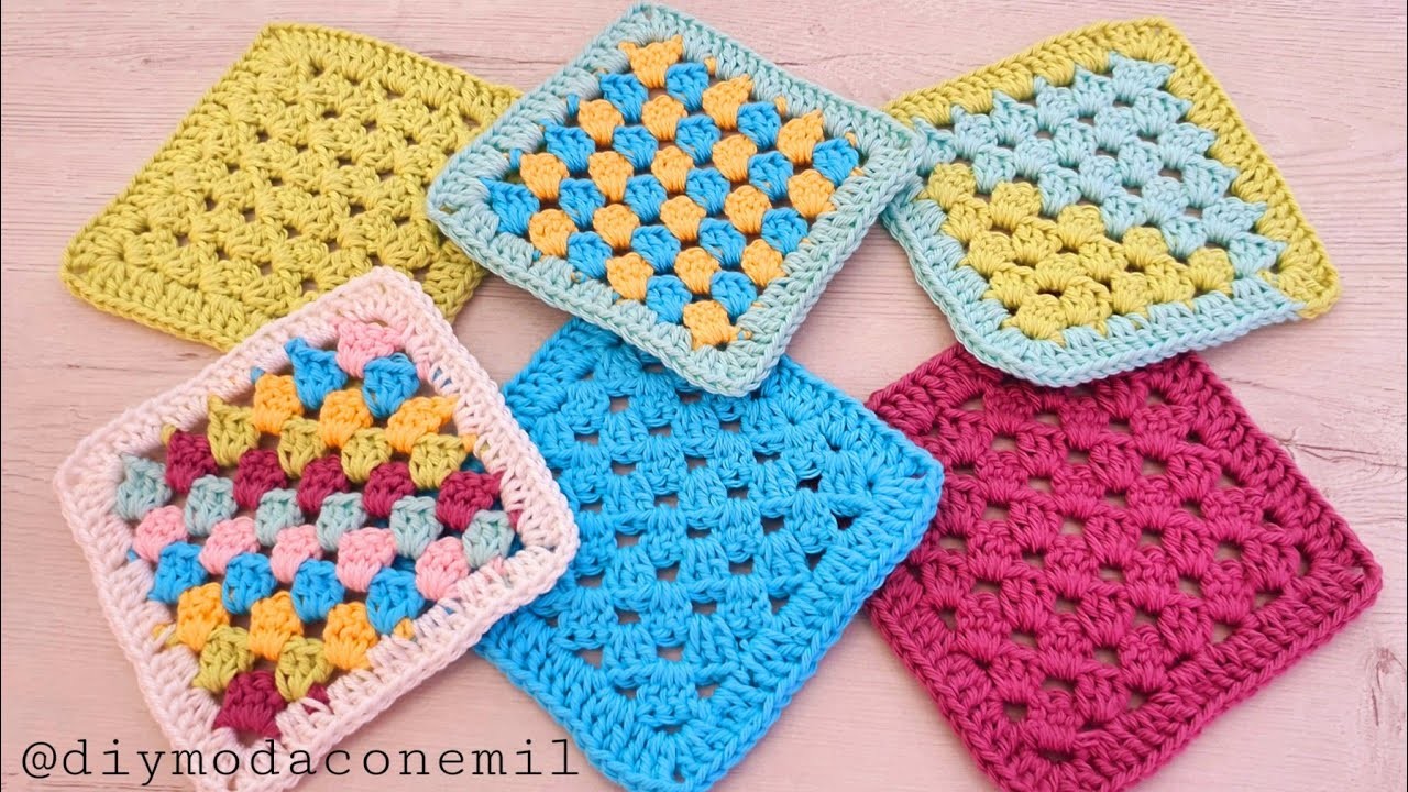 Como tejer Granny en Diagonal a crochet paso a paso